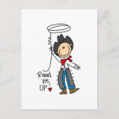 カウボーイTシャツとギフトを丸め ポストカード (正面)