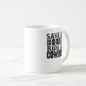 カウボーイTシャツコピーコピーに乗って馬を保存 コーヒーマグカップ (正面右)