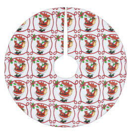 カウボーサンタクリスマスツリースカート ブラッシュドポリエステルツリースカート