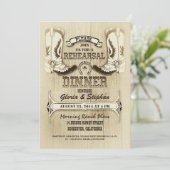 カウボーシューズ西リハーサルのディナー招待状 招待状 (スタンド正面)