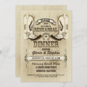 カウボーシューズ西リハーサルのディナー招待状 招待状 (正面/裏面)