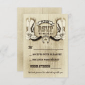 カウボーシューズ西結婚式RSVPカード 出欠カード (正面/裏面)