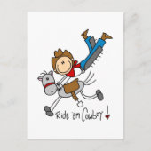 カウボースティックフィギュアTシャツ&ギフト ポストカード (正面)