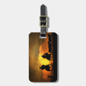 カウボーズカントリー西部の汽船 ラゲッジタグ (正面縦)