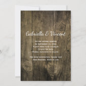 カウボーハット バーン ウッド ウエスタン ウェディング セーブ・ザ・デート (裏面)