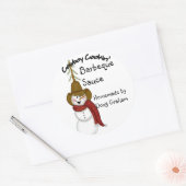 カウボーパーソナライズされたイ雪だるまJARラベル ラウンドシール (封筒)