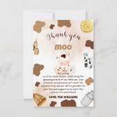 カウボーホー素朴赤ちゃんシャワー サンキューカード (正面)