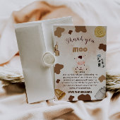 カウボーホー素朴赤ちゃんシャワー サンキューカード