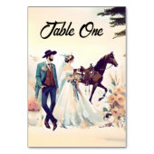 カウボーモダンイと花嫁ウェスタンスタイルズ結婚 テーブルナンバー (裏面)