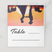 カウボーモダンイと花嫁ウェスタンスタイルズ結婚 プレイスカード (外部開封)