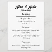 カウボーモダンイと花嫁ウェスタンスタイルズ結婚 メニュー (正面)