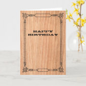 カウボーロープフレーム誕生日 カード (黄色い花)