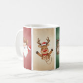 カウボー素朴イ、トナカイと馬のマグ コーヒーマグカップ (正面左)