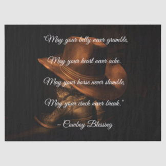 カウボー賛美イのウエスタンハット・アンド・ブーツ 薄葉紙