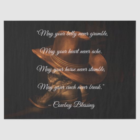 カウボー賛美イのウエスタンハット・アンド・ブーツ 薄葉紙 (正面)