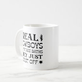 カウボ実在ーは風呂に入らず、ほこりを払う コーヒーマグカップ (正面左)