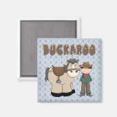 カウポケカウボーイホースバッカルー冷蔵庫用マグネット マグネット (正面/裏面)