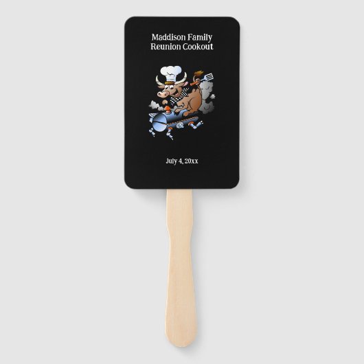 カウマスコットファミリー懇親会バーベキューカスタム ハンドファン (裏面)