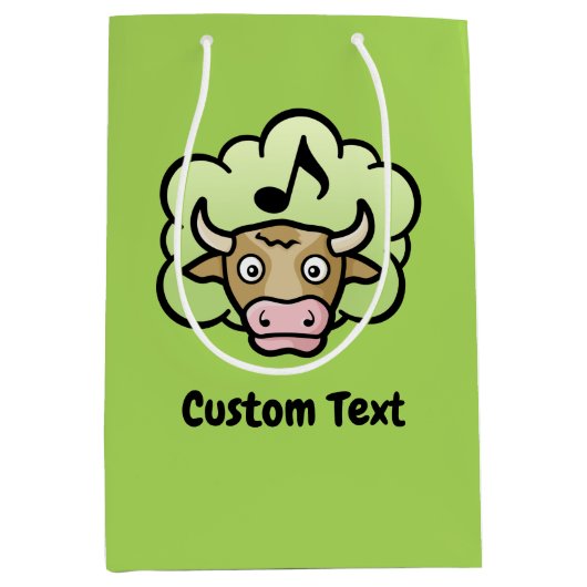 カウメタンカートゥーン抱き枕 ミディアムペーパーバッグ (正面)