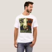 カウモフラージュ ファン ポップアート 霊感 牛 Tシャツ (正面フル)