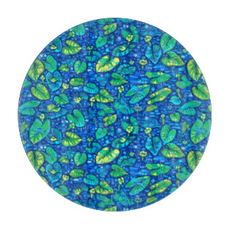 カウライリー、ヘタドック夏の池花柄 カッティングボード