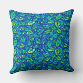 カウライリー、ヘタドック夏の池花柄 クッション (裏面)