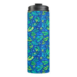 カウライリー、ヘタドック夏の池花柄 タンブラー