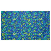 カウライリー、ヘタドック夏の池花柄 ファブリック (ファットクウォーター)