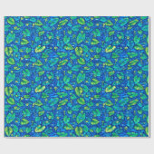 カウライリー、ヘタドック夏の池花柄 ラッピングペーパー (フラット)