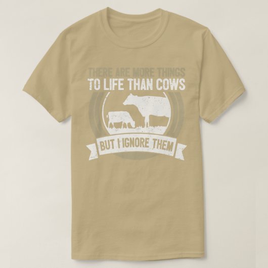 カウラバーキャトル農家ことわざ牛 Tシャツ (デザイン正面)
