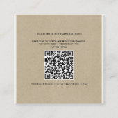 カウラブブラウンクリームカントリーウェディング詳細 スクエア名刺 (裏面)