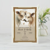 カウラブブラウンクリームカントリー婚約パーティ 招待状 (スタンド正面)