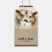 カウラブブラウンクリームカントリー結婚式 ギフトタグ (正面)