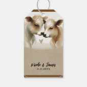 カウラブブラウンクリームカントリー結婚式 ギフトタグ (裏面)