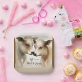 カウラブブラウンクリームカントリー結婚式 ペーパープレート (パーティー)