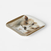 カウラブブラウンクリームカントリー結婚式 ペーパープレート (傾斜あり)