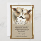 カウラブブラウンクリームカントリー結婚式 招待状 (正面)