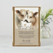 カウラブブラウンクリームカントリー結婚式 招待状 (スタンド正面)