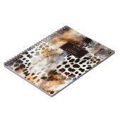 カウレオパード印刷抽象芸術アート ノートブック (左側)