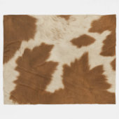 カウレザーエレガントトレンディーコレクション フリースブランケット (正面(横))