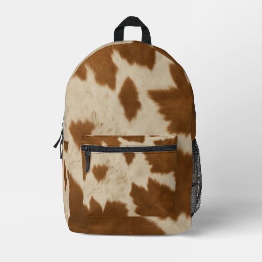 カウレザーエレガントトレンディーコレクション プリントバックパック (正面)