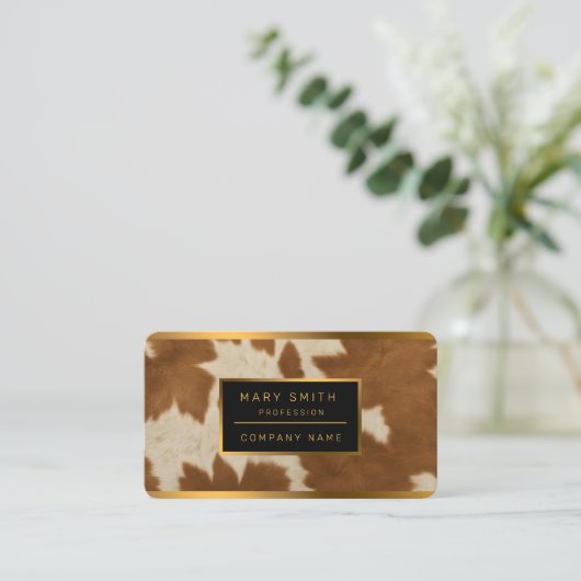 カウレザーエレガントトレンディーコレクション 名刺 (スタンド正面)