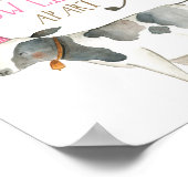 カウレングスアパートファーム動物納屋周囲の庭誕生日ポー ポスター (角)