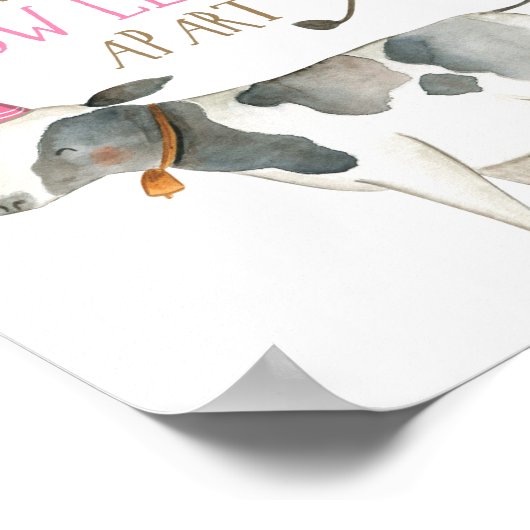 カウレングスアパートファーム動物納屋周囲の庭誕生日ポー ポスター (角)