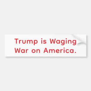 カウワード トランプのアメリカへの戦争 Hankamer Artjunkhaus バンパーステッカー