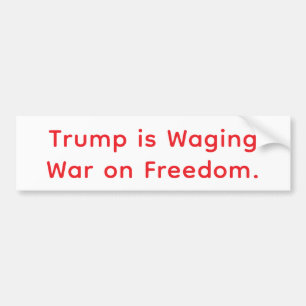 カウワード トランプの自由への戦争 Hankamer Artjunkhaus バンパーステッカー
