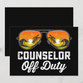 カウンセラーお休みサングラス 最後の登校日 招待状 (正面/裏面)