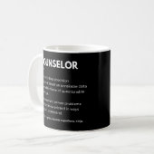 カウンセラーとコーチの仕事の定義 コーヒーマグカップ (正面左)