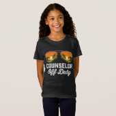 カウンセラーのオフデューティサングラス 最終学日 Tシャツ (正面フル)