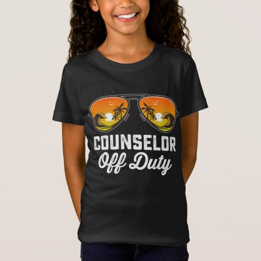 カウンセラーのオフデューティサングラス 最終学日 Tシャツ (正面)